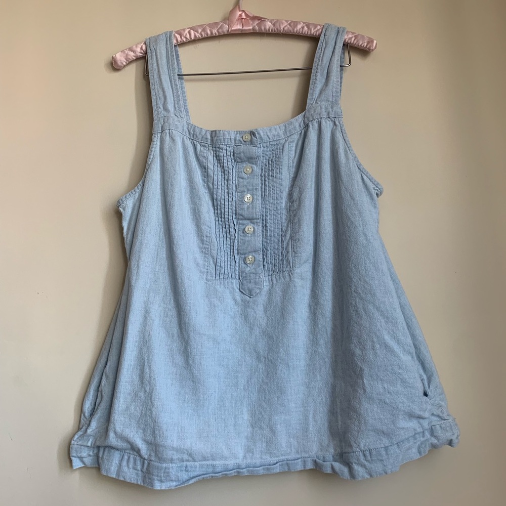 J.Crew Light Blue Denim Shirt Shirt With Pockets